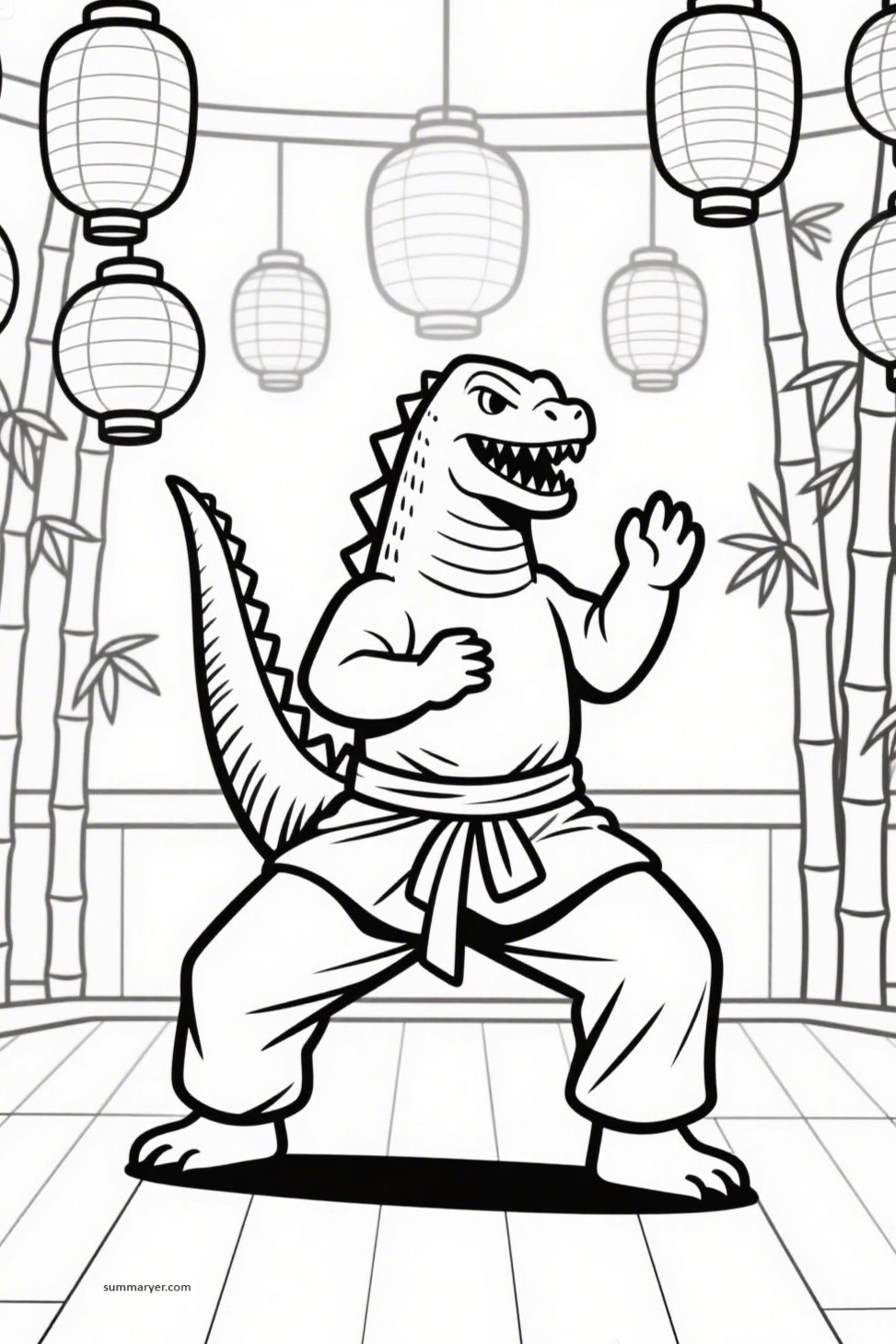 Big Fun with a Big Lizard: 10 Whimsical Godzilla Coloring Page Ideas for All Ages