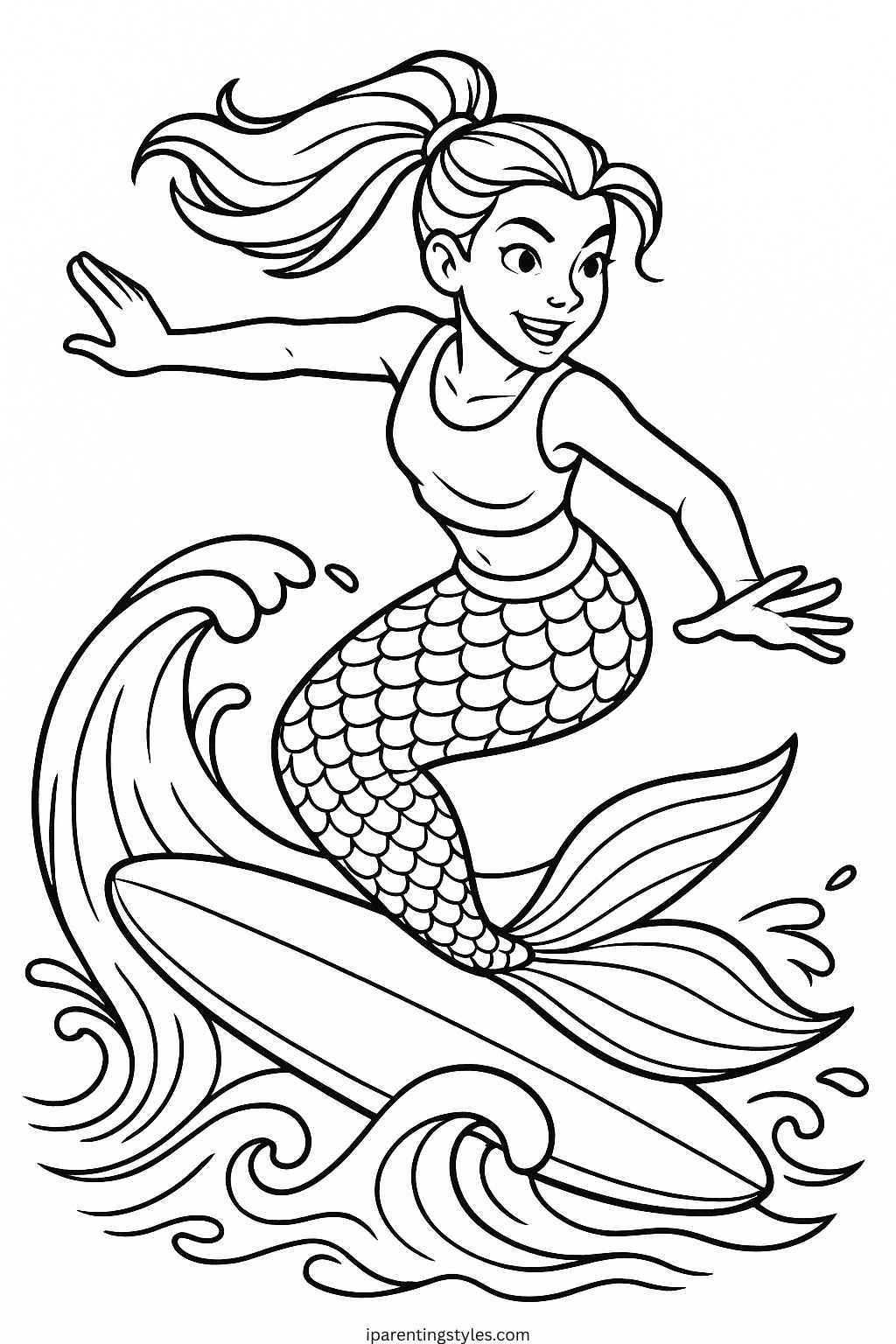 Dive into Creativity with Free Mermaid Coloring Sheet – A Magical Under-Sea Adventure "Page 6"