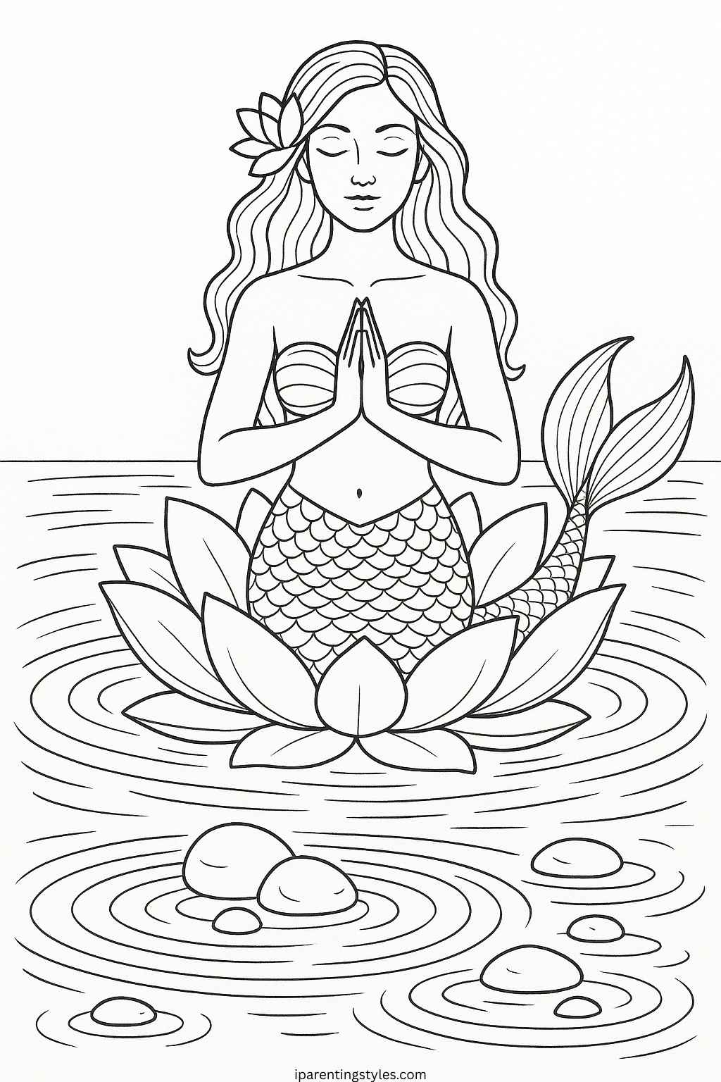 Dive Into Imagination: Free Mermaid Coloring Sheet Extravaganza for All Ages "Page 6"