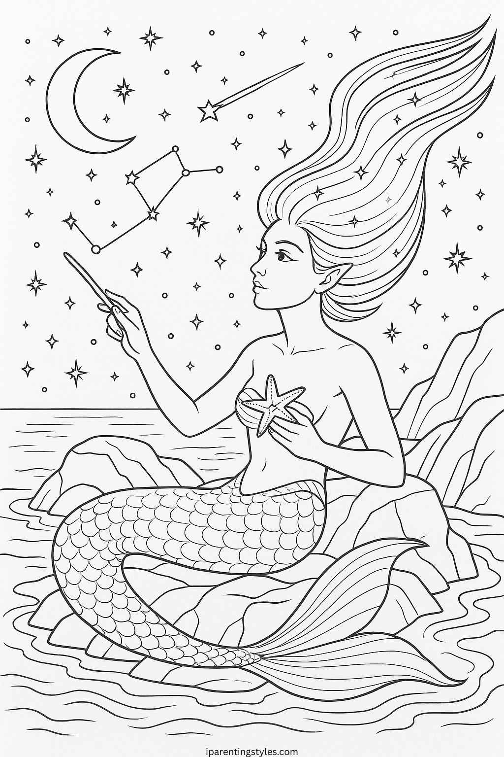 🧜‍♀️ Dive into Creativity with Our Free Mermaid Coloring Sheet Collection "Page 6"