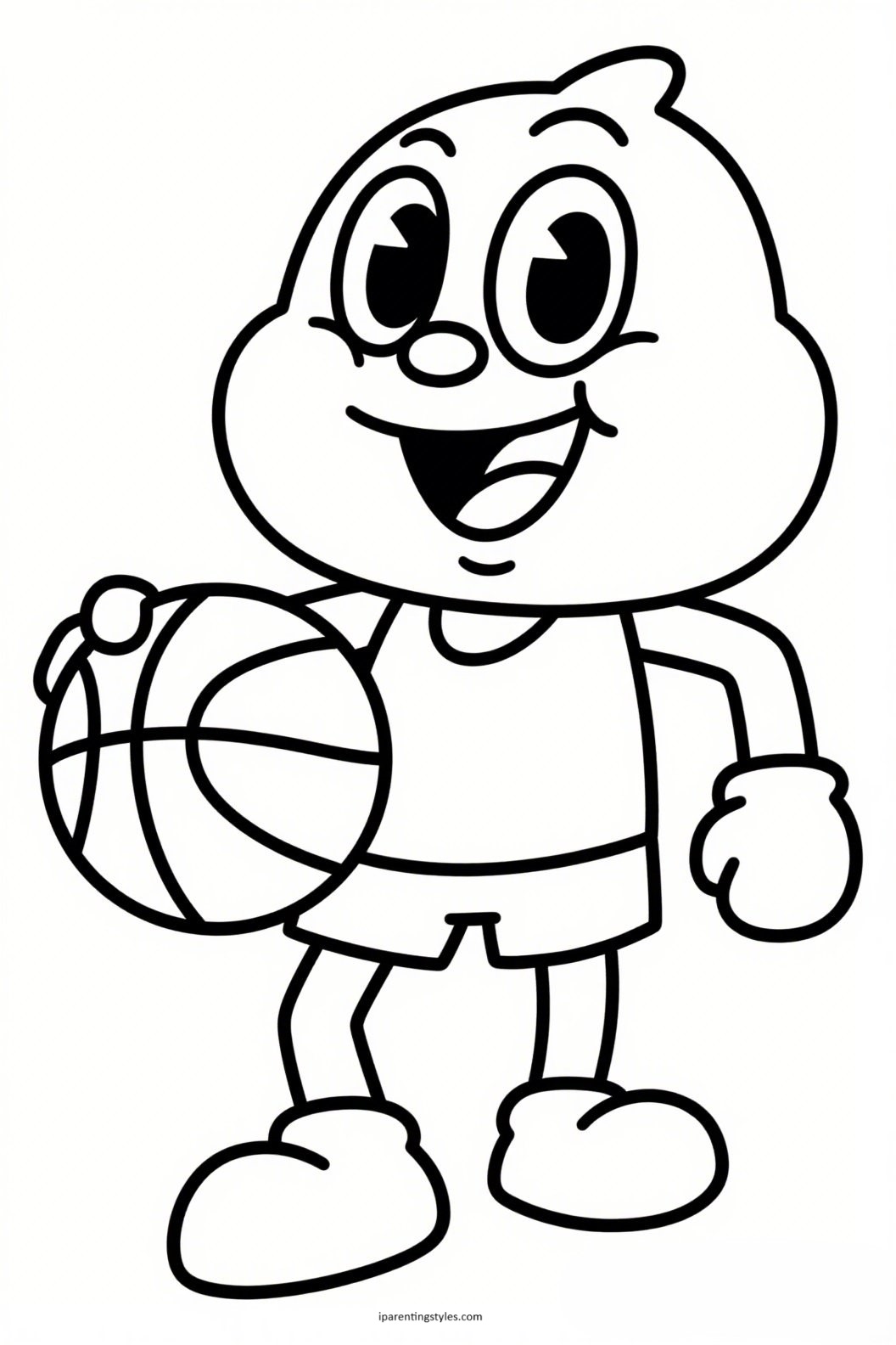 Fun and Cute Basketball Coloring Pages for Kids! 🏀🎨