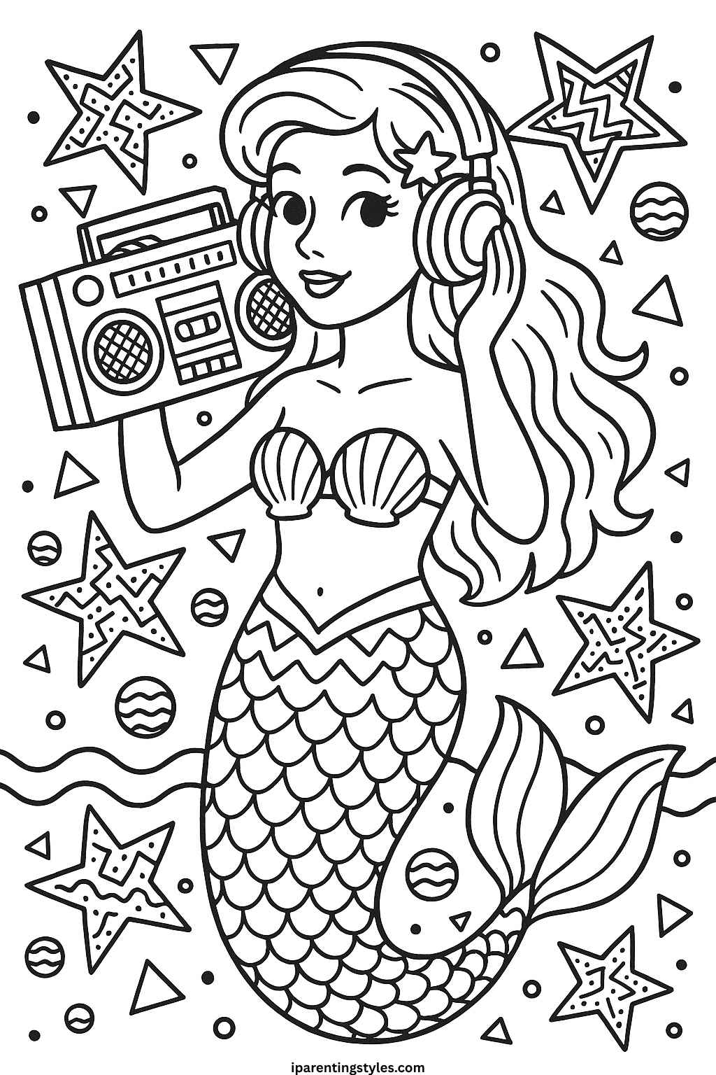 🧜‍♀️ Enchanting Seas Printable Mermaid Coloring Sheet Collection "Sheet 7"