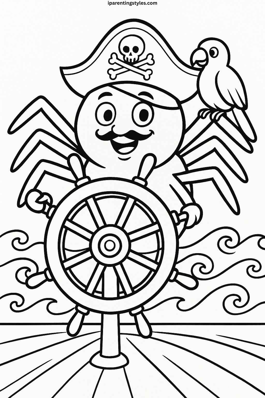 🕷️ Playful Spider Coloring Sheet Collection for Creative Minds "Sheet 7"