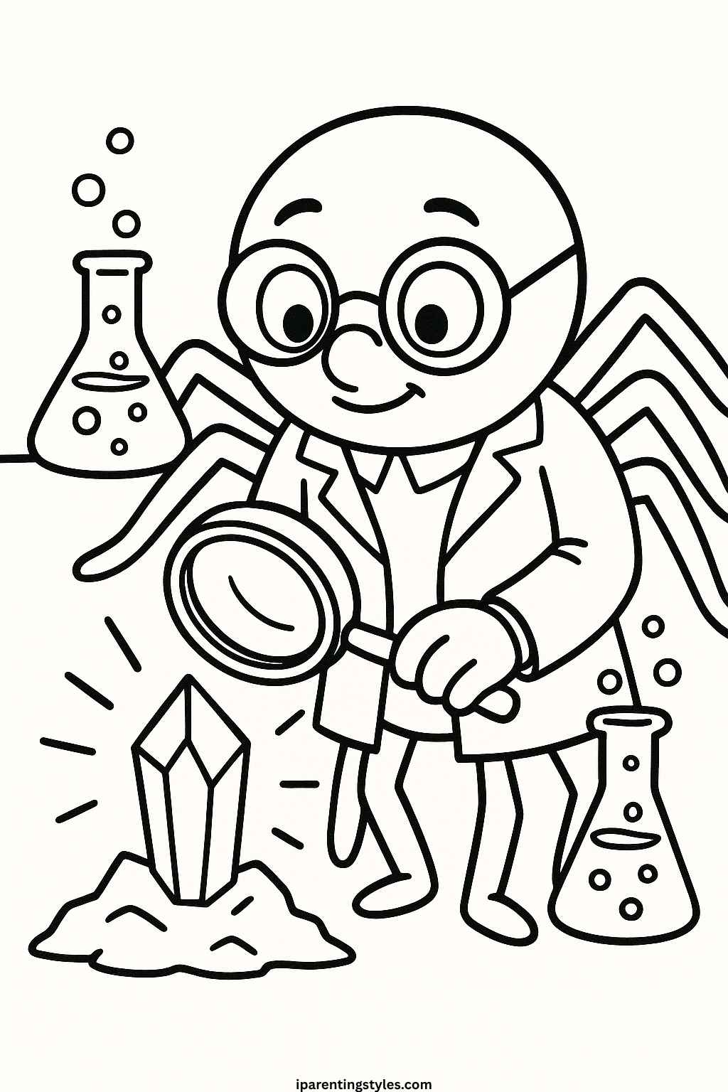 🕷️ Whimsical Web Wonders: Spider Coloring Sheet Adventure 🖍️ "Sheet 7"
