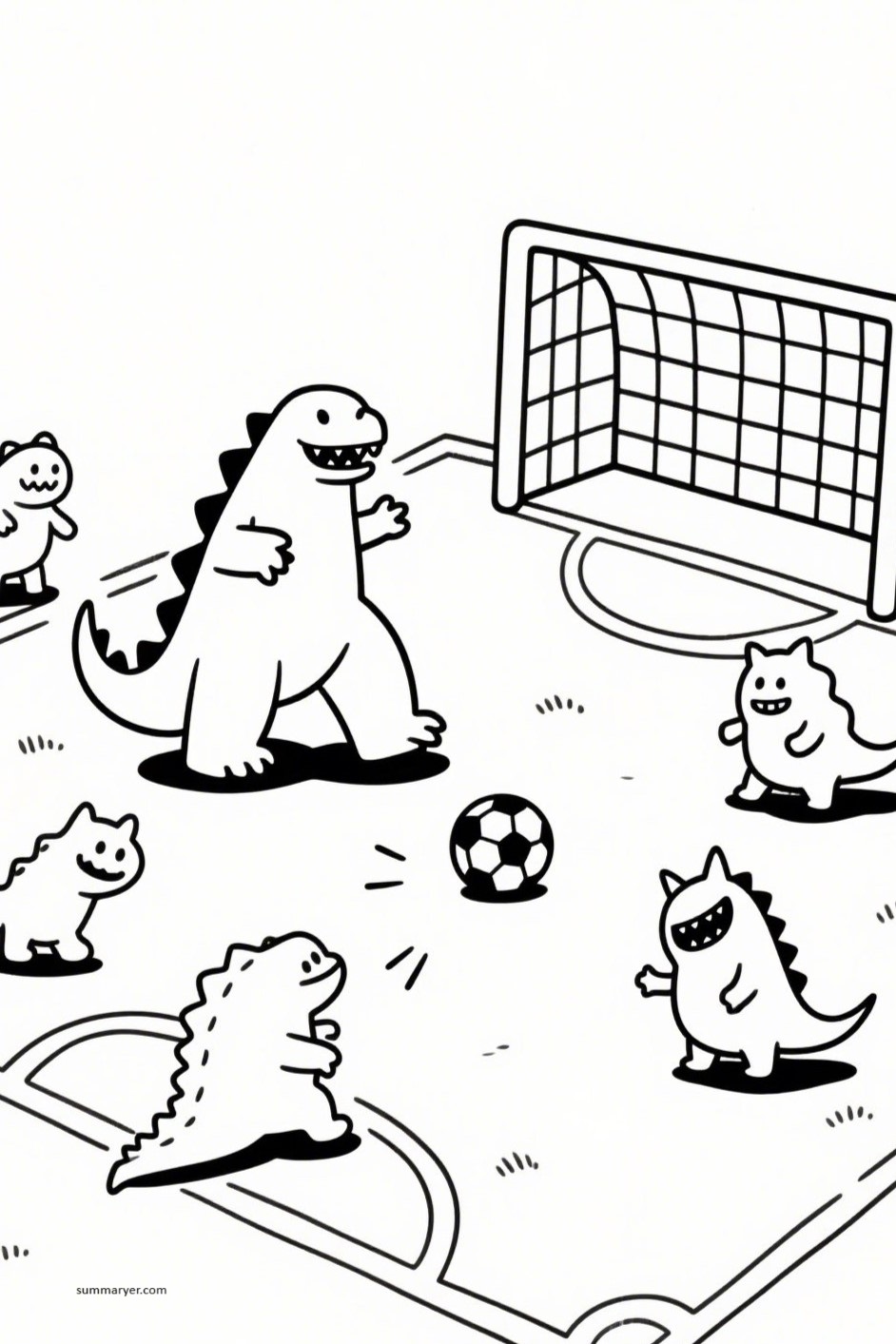 Big Fun with a Big Lizard: 10 Whimsical Godzilla Coloring Page Ideas for All Ages