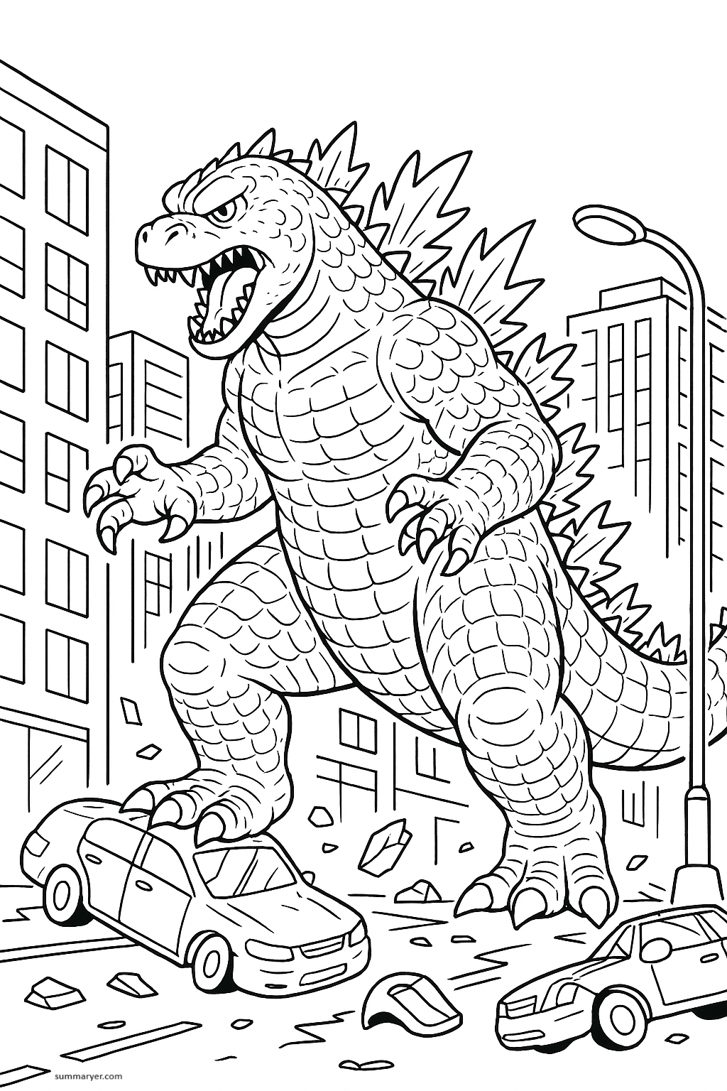 10 Roaringly Fun Godzilla Coloring Sheet Ideas for Kids and Adults