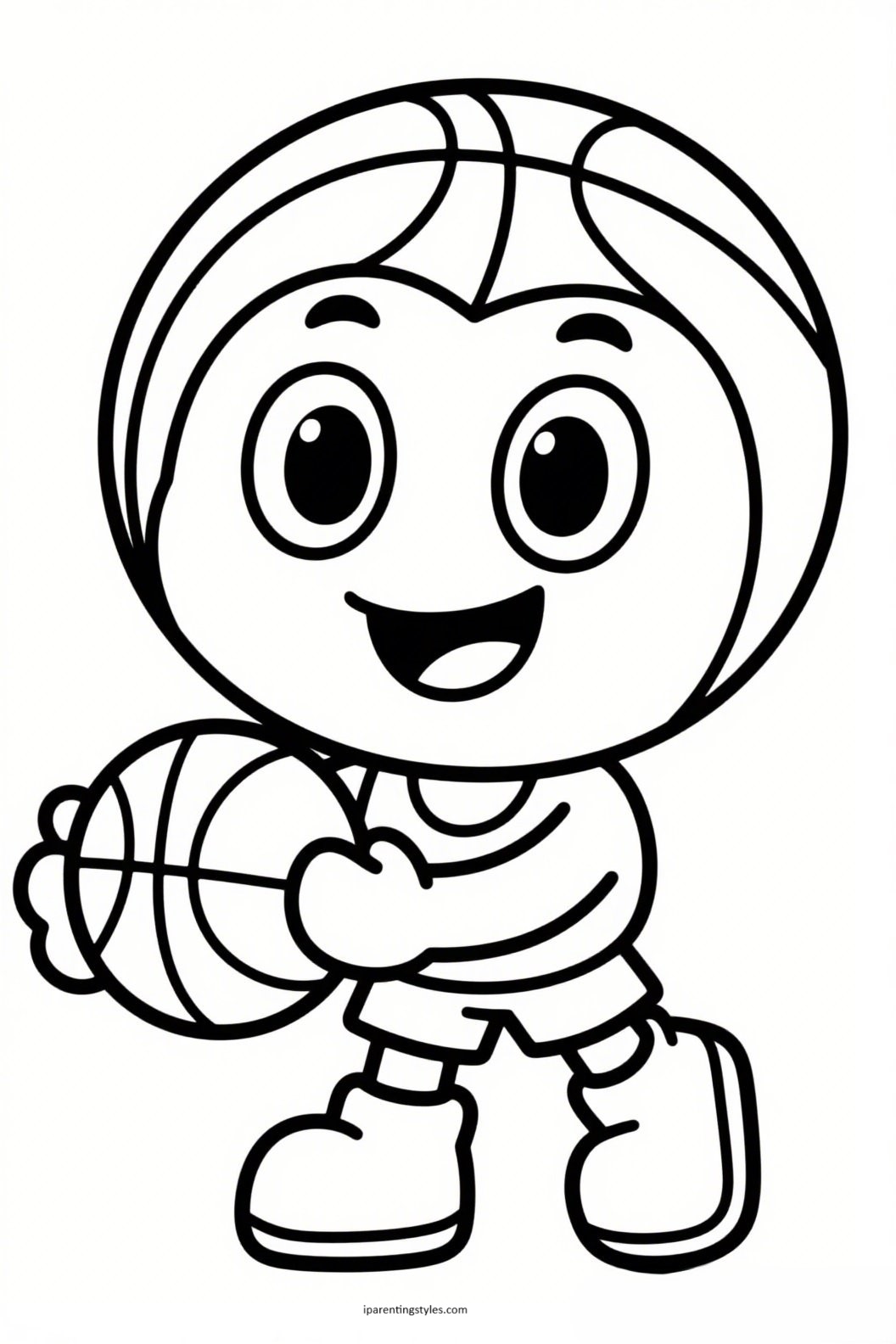 Fun and Cute Basketball Coloring Pages for Kids! 🏀🎨