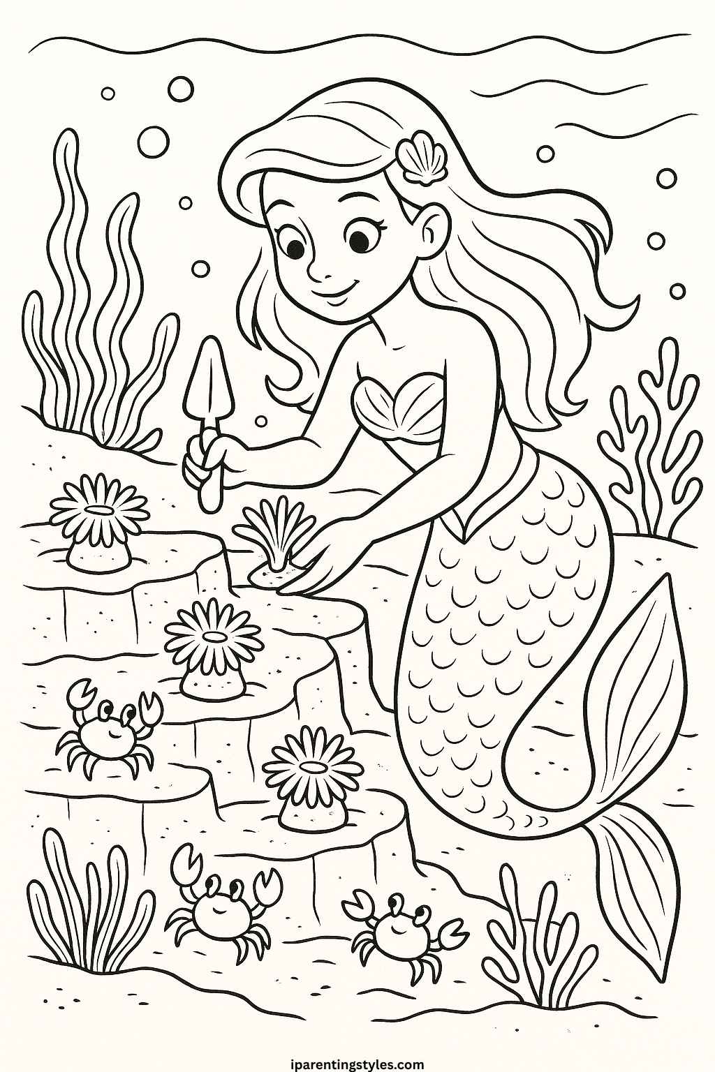 🧜‍♀️ Enchanting Seas Printable Mermaid Coloring Sheet Collection "Sheet 8"