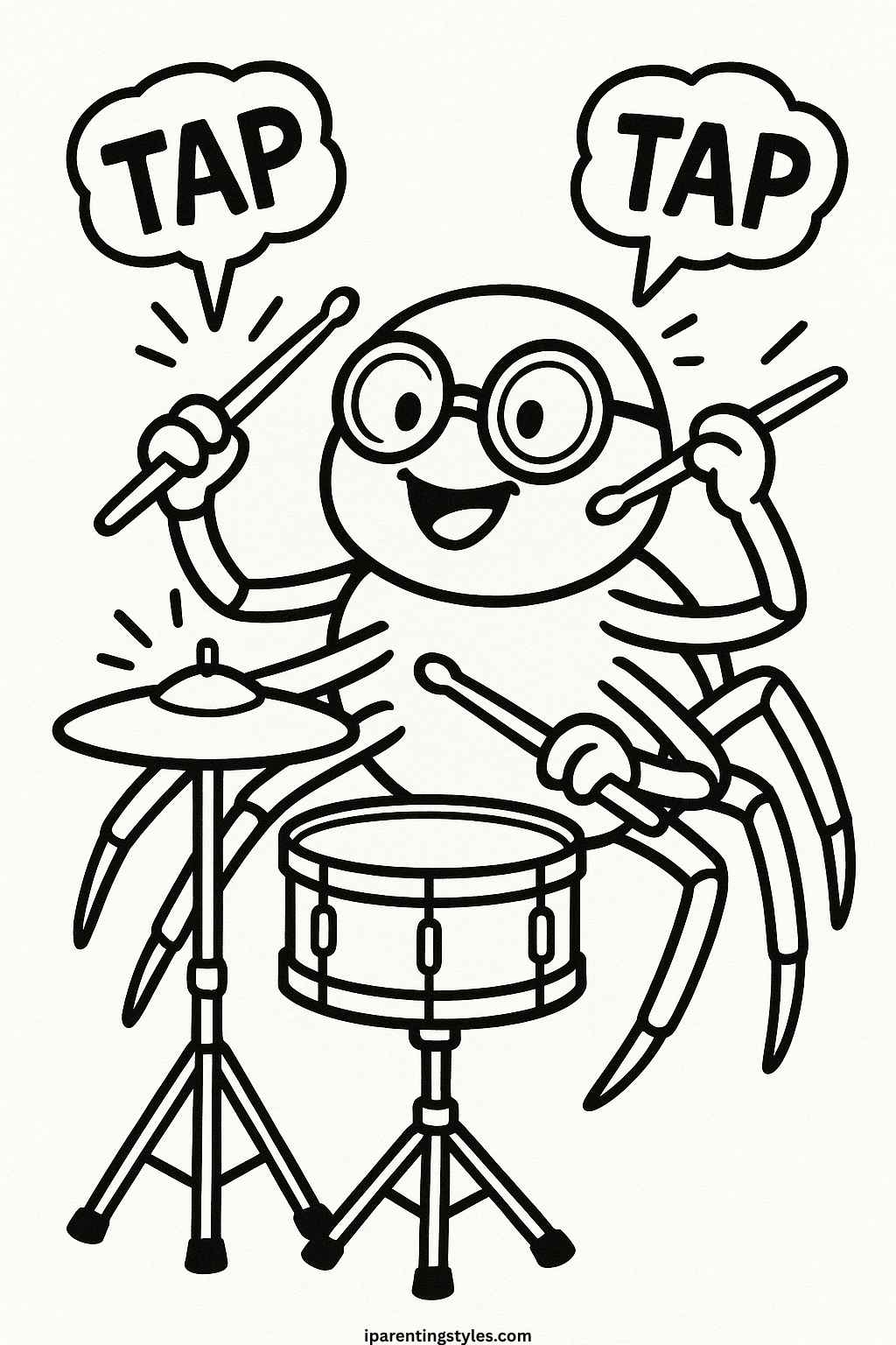 🕷️ Playful Spider Coloring Sheet Collection for Creative Minds "Sheet 8"