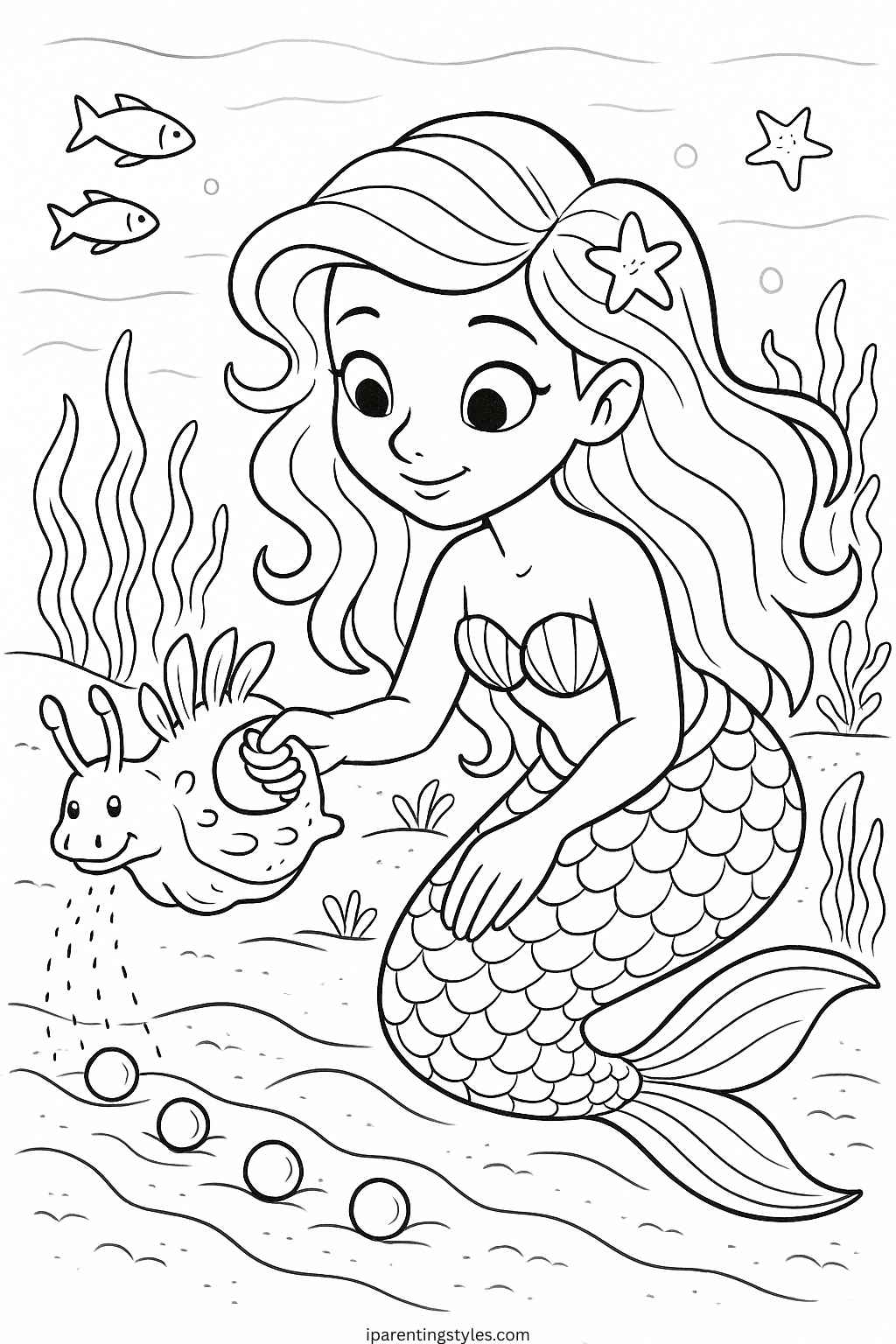 🧜‍♀️ Magical Fun Awaits with These Free Mermaid Coloring Sheets for Kids "Page 8"