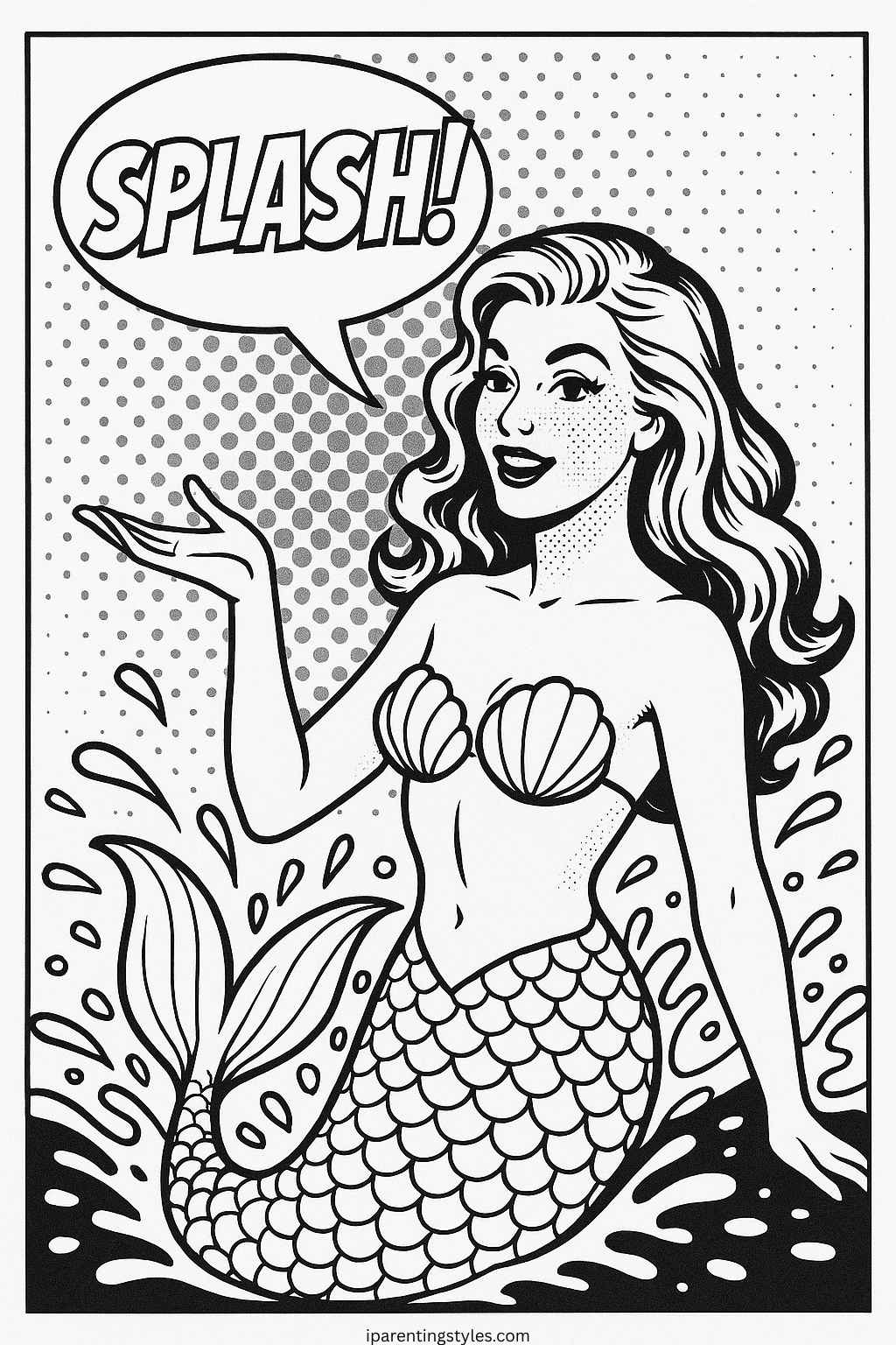 Dive Into Imagination: Free Mermaid Coloring Sheet Extravaganza for All Ages "Page 8"