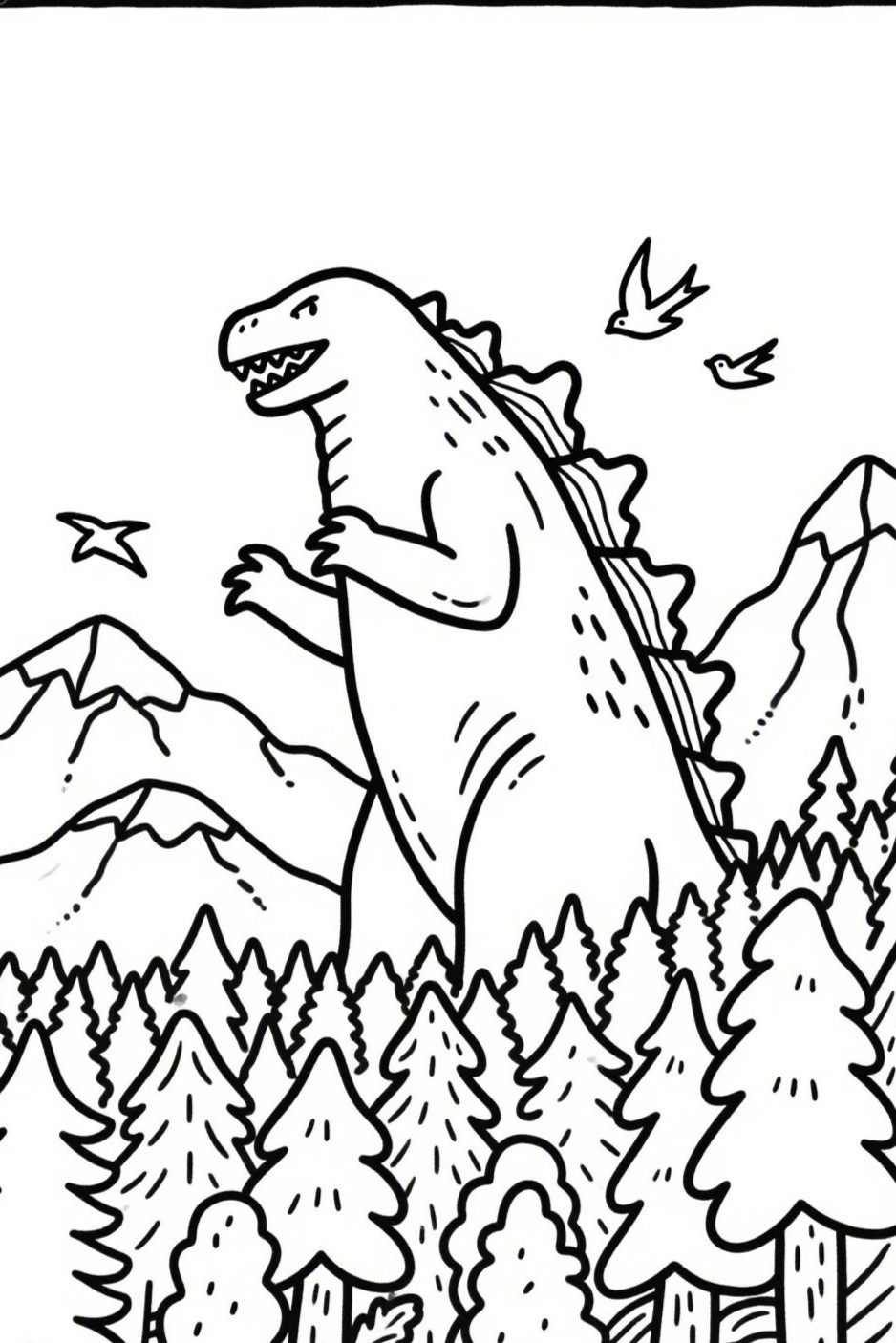 🎨 Unleash the King of Monsters — 10 Epic Godzilla Coloring Page Ideas