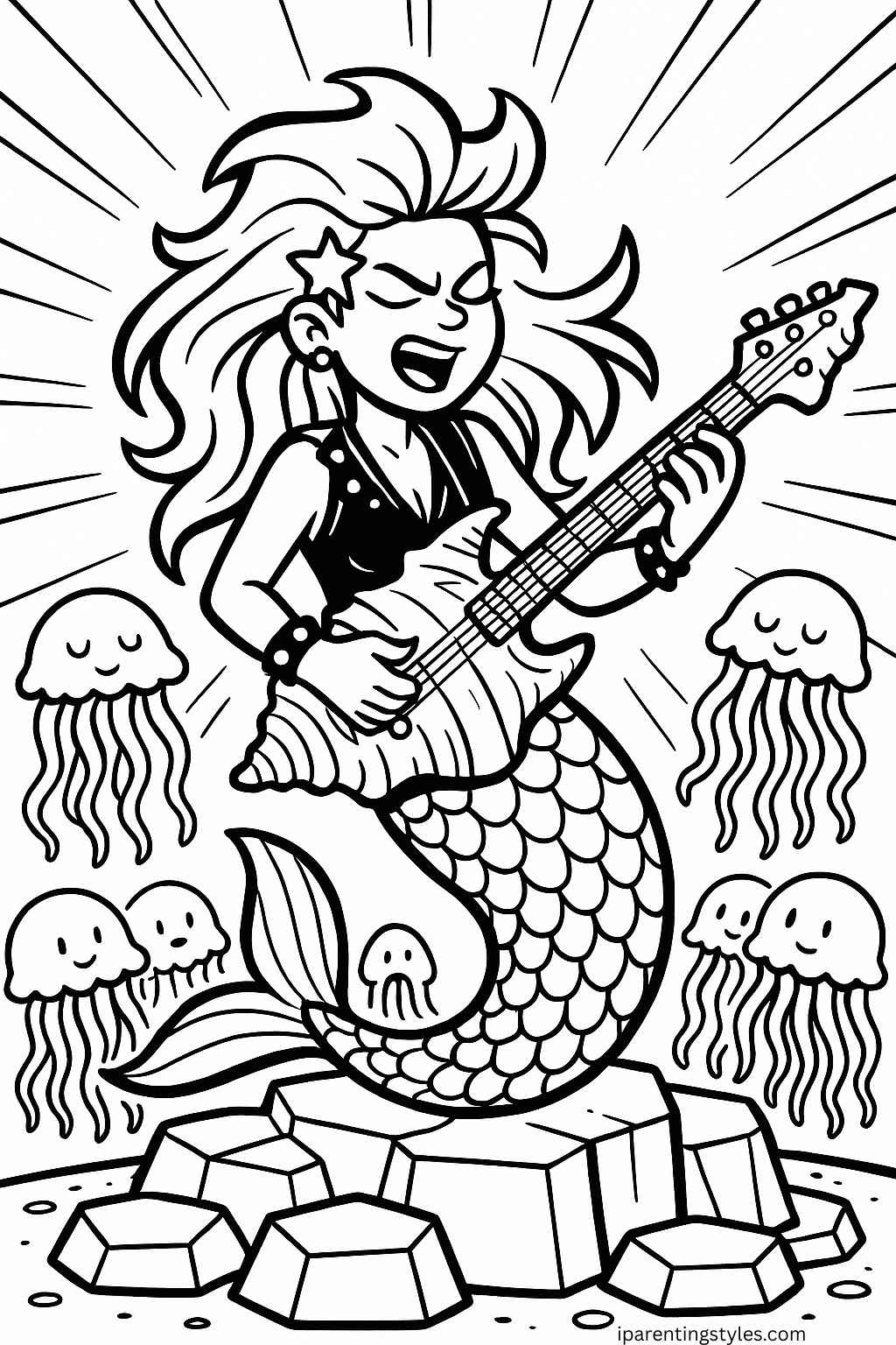🧜‍♀️ Mermaid Magic: Free Mermaid Coloring Sheets for Kids "Page 8"