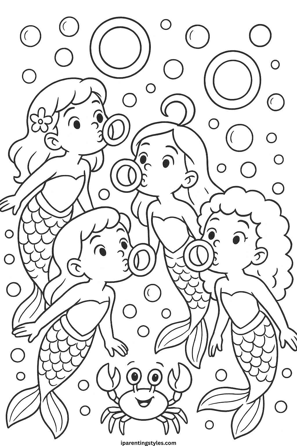 🧜‍♀️ Magical Undersea Adventures: Printable Mermaid Coloring Sheet Collection "Sheet 9"