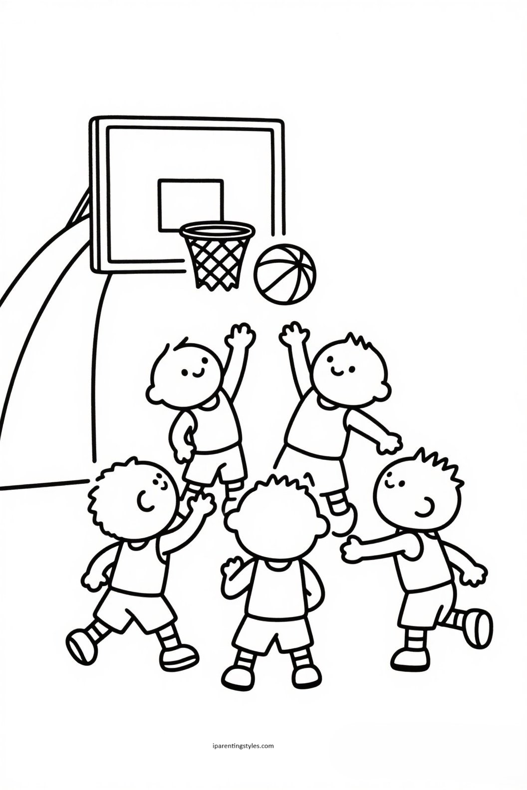 10 Adorable Basketball-Themed Coloring Pages for Kids! 🏀✨
