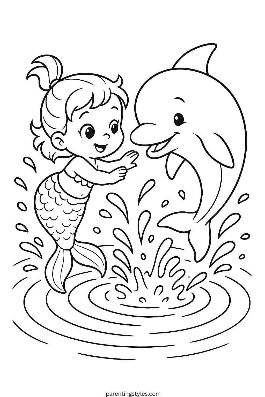Mermaid Coloring Sheets: Dive Into Creative Fun for Kids "Page 9"