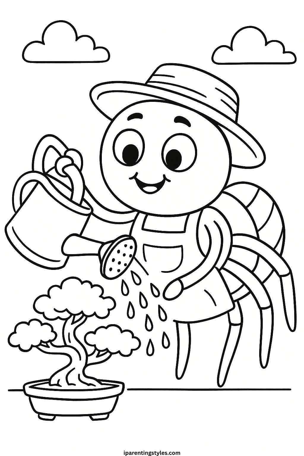 🕷️ Playful Spider Coloring Sheet Collection for Creative Minds "Sheet 9"