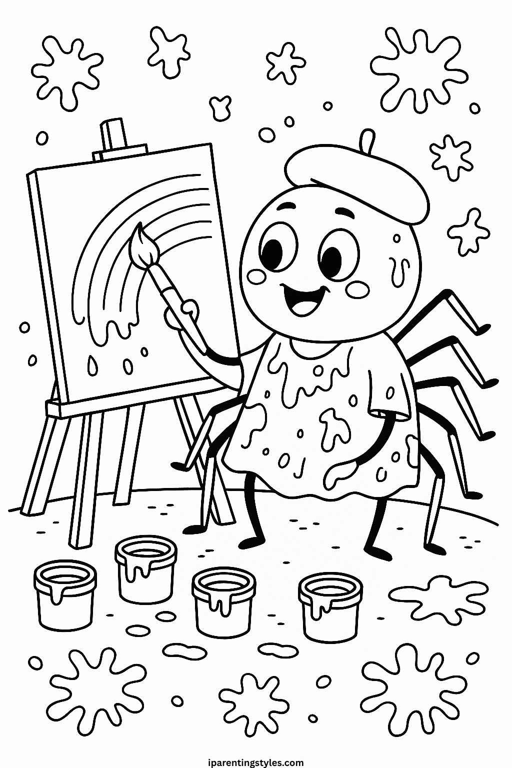 🕷️ Whimsical Web Wonders: Spider Coloring Sheet Adventure 🖍️ "Sheet 9"