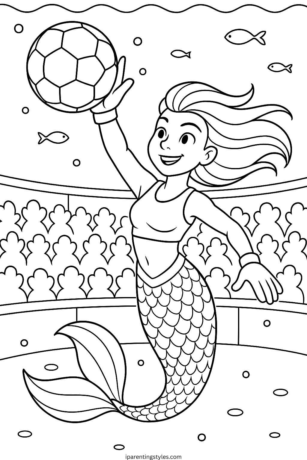 🧜‍♀️ Splash into Creativity: Free Mermaid Coloring Sheets for Kids "Page 9"
