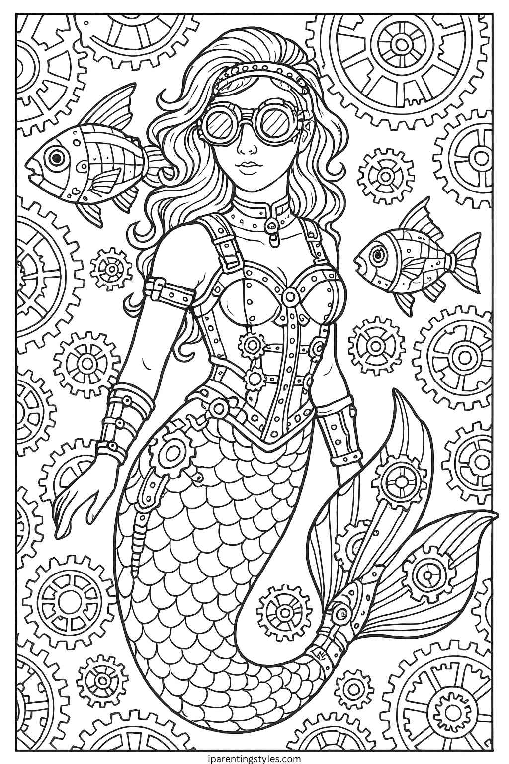 Dive into Creativity with Free Mermaid Coloring Sheet – A Magical Under-Sea Adventure "Page 9"