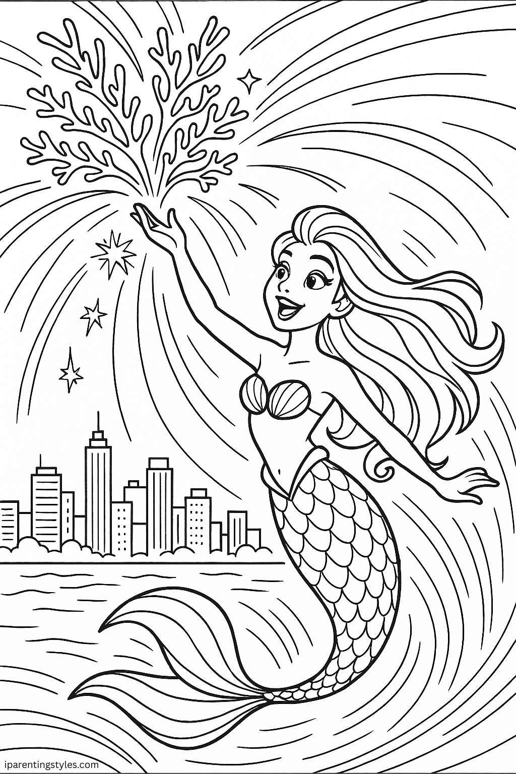 Dive Into Imagination: Free Mermaid Coloring Sheet Extravaganza for All Ages "Page 9"