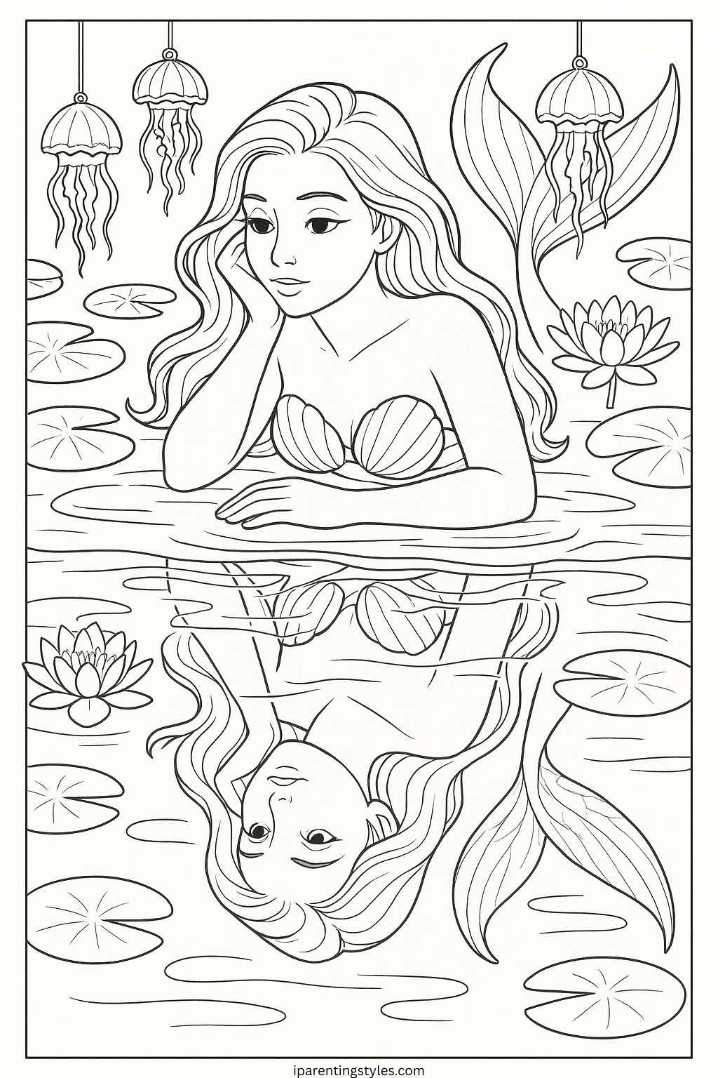 🧜‍♀️ Dive into Creativity with Our Free Mermaid Coloring Sheet Collection "Page 9"