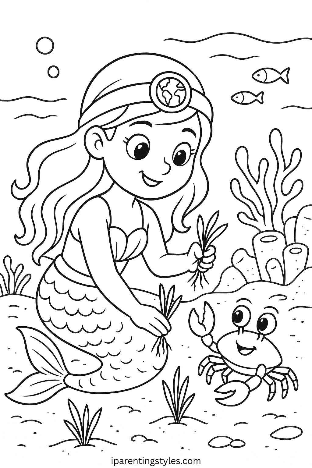 🧜‍♀️ Mermaid Magic: Free Mermaid Coloring Sheets for Kids "Page 9"