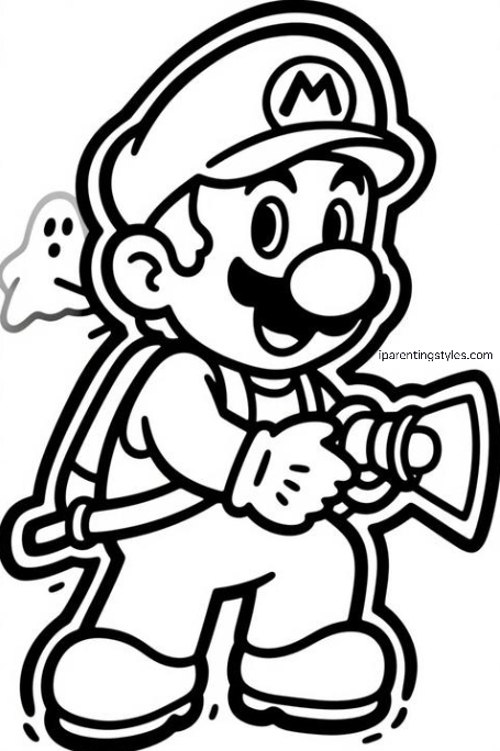 Free Printable Super Mario Coloring Pages #1
