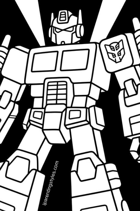 Free Printable Transformers Coloring Page #3