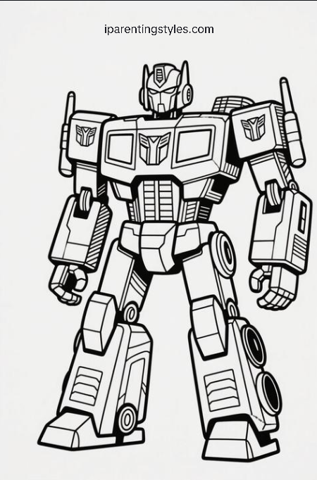 Free Printable Transformers Coloring Page #5