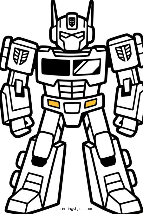 Free Printable Transformers Coloring Page #8