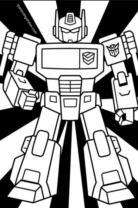 Free Printable Transformers Coloring Page #9
