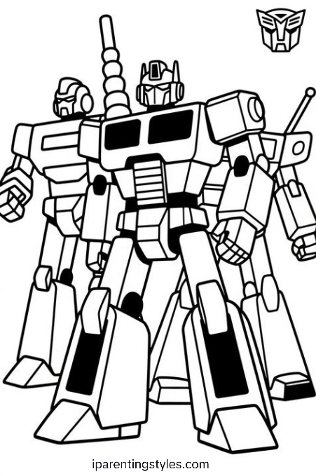 Free Printable Transformers Coloring Page #1