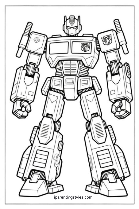 Free Printable Transformers Coloring Page #6