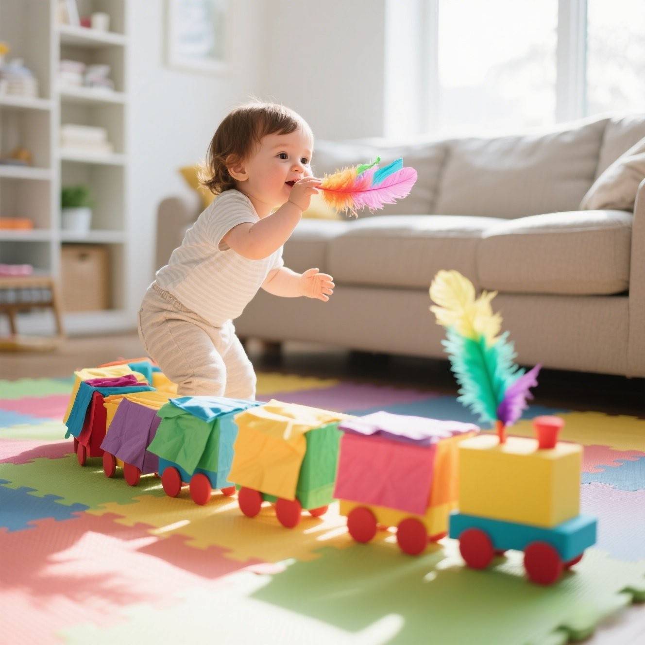 Feather Game and Tissue Trains