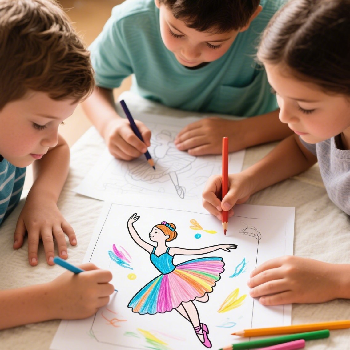 Ballet in Motion: 10 Stunning Ballerina Coloring Pages to Bring Grace to Life